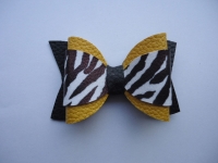 Haarstrik zebra-oker-zwart 9 cm