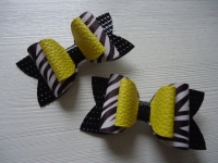 Haarstrik zwart-zebra-geel