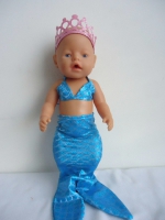 Baby born zeemeermin/bikini glans blauw