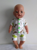 Baby born boy romper dino's