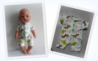 Baby born boy romper dino