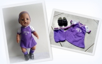 Baby born voetbalset paars